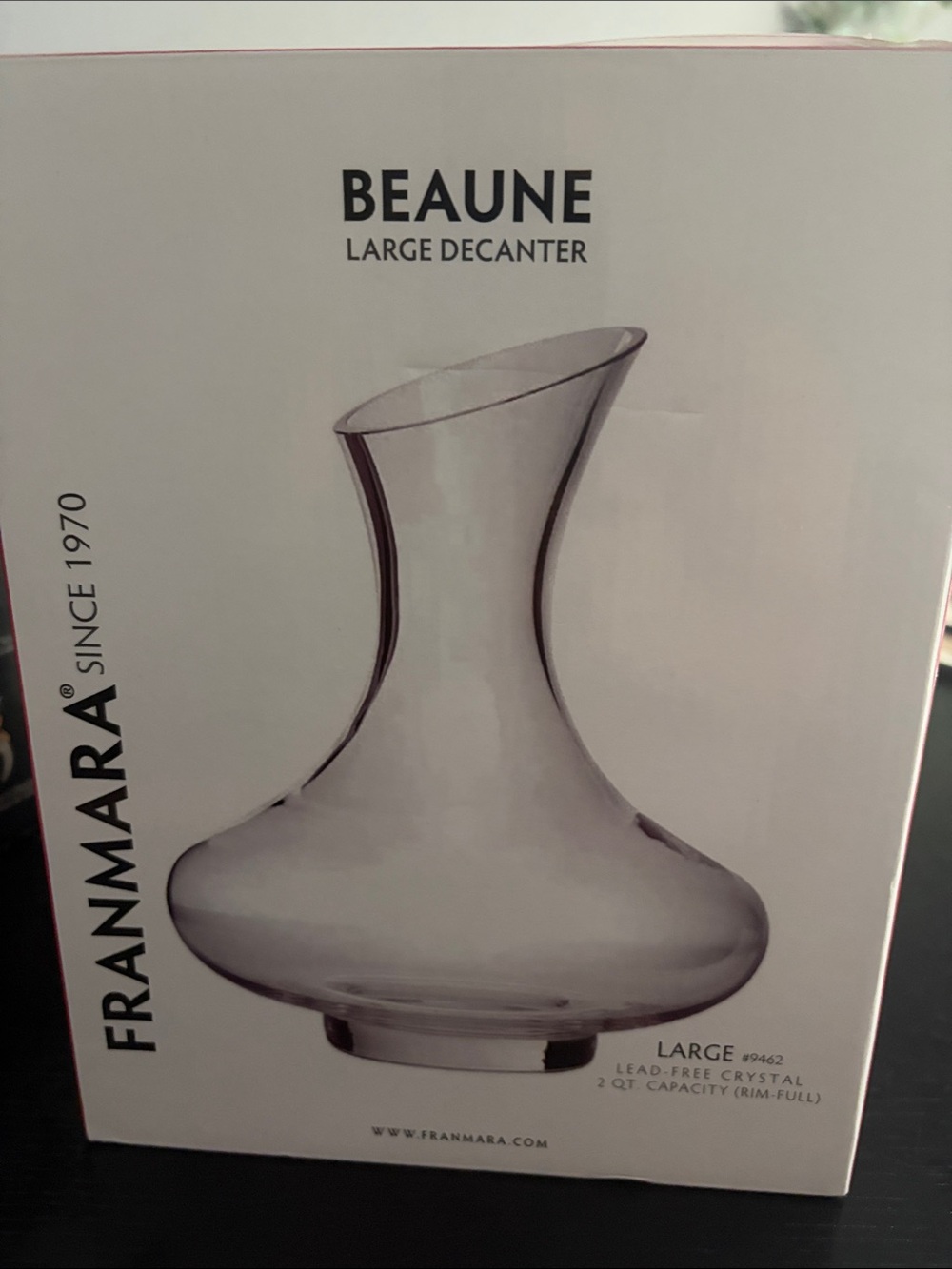 Franmara Beaune Large Clear Glass Decanter